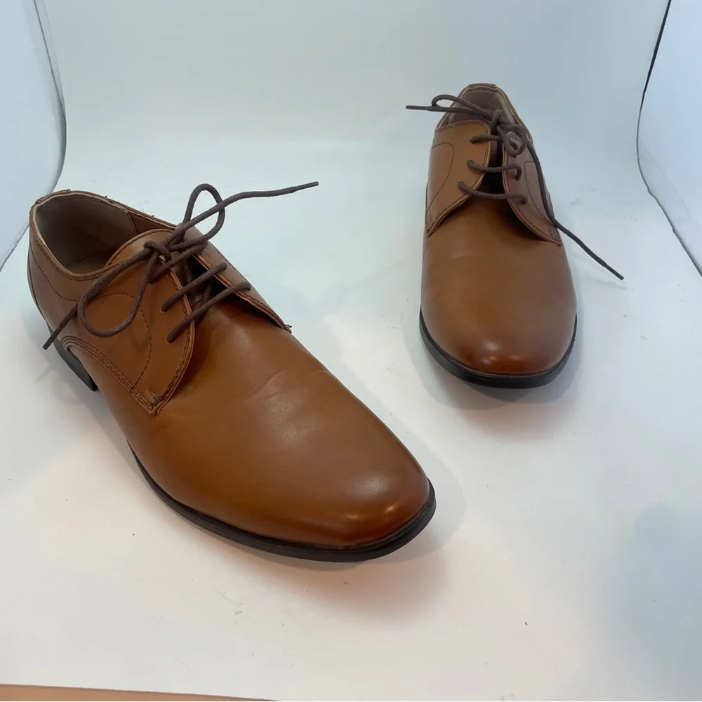 Perry Ellis Portfolio Bryan Brown Wingtip Oxford Lace Up Mens Shoes Size 8.5